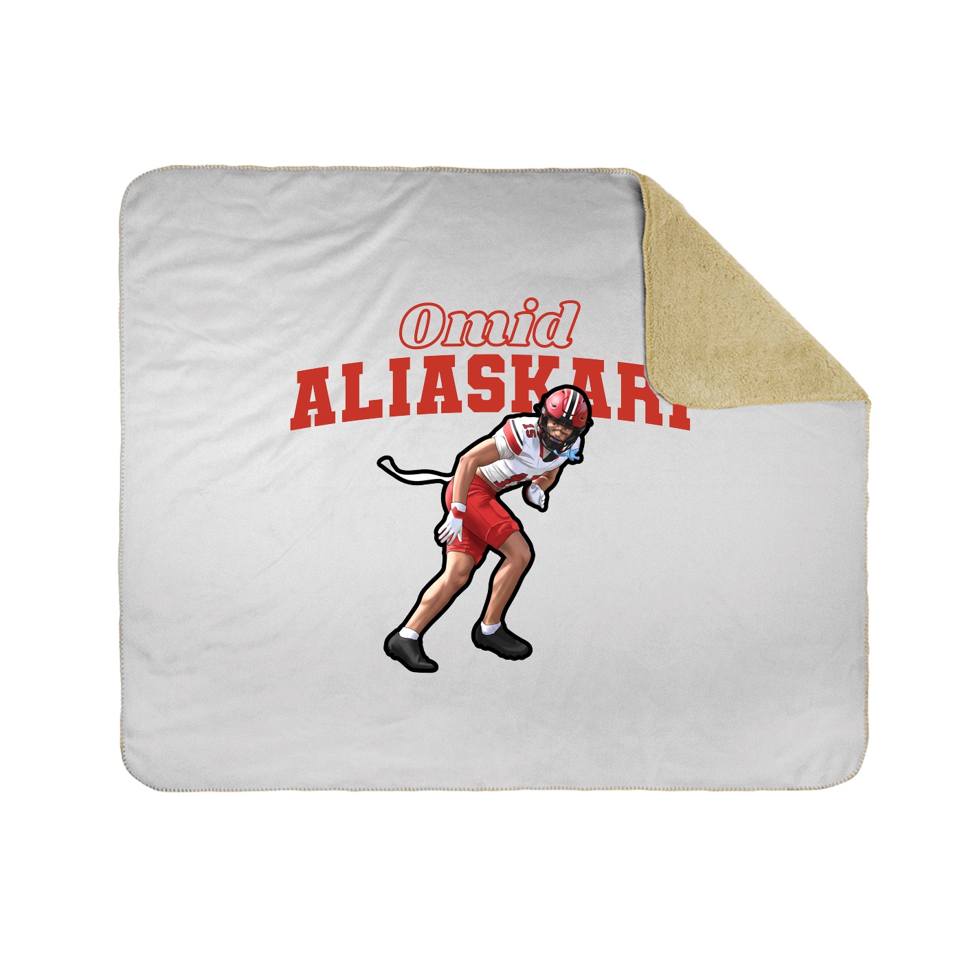Throw Blanket — Name Arch in White