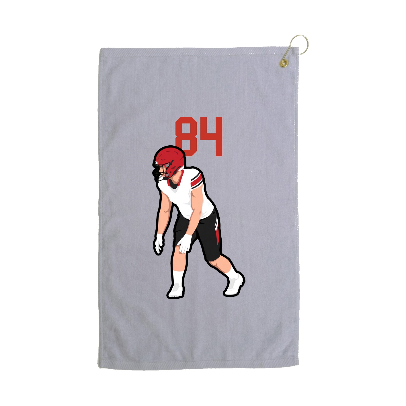 Golf Towel — Number Top in Grey