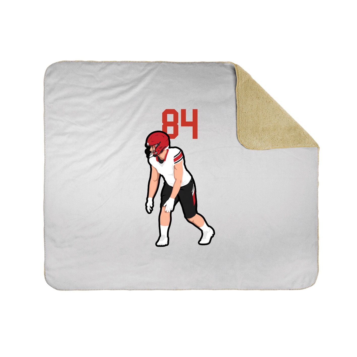 Throw Blanket — Number Top in White