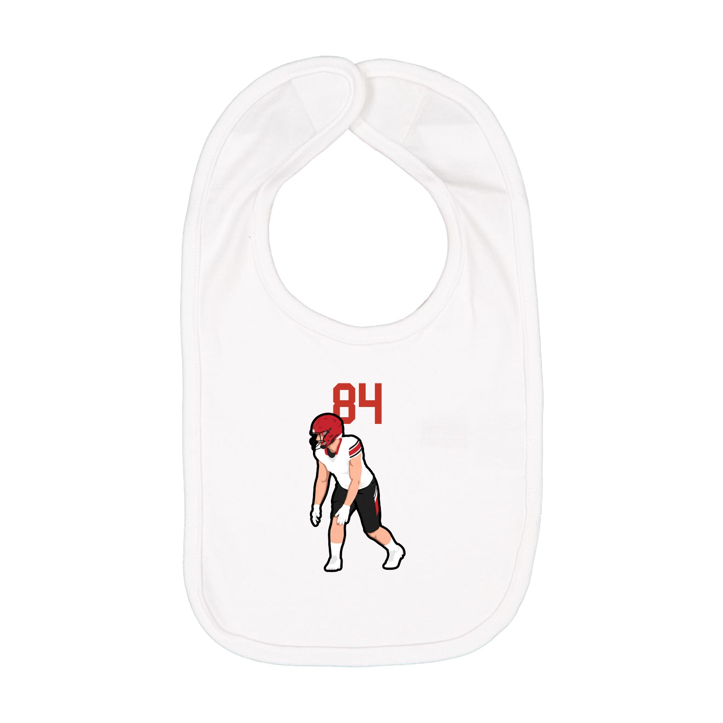 Infant Bib — Number Top in White