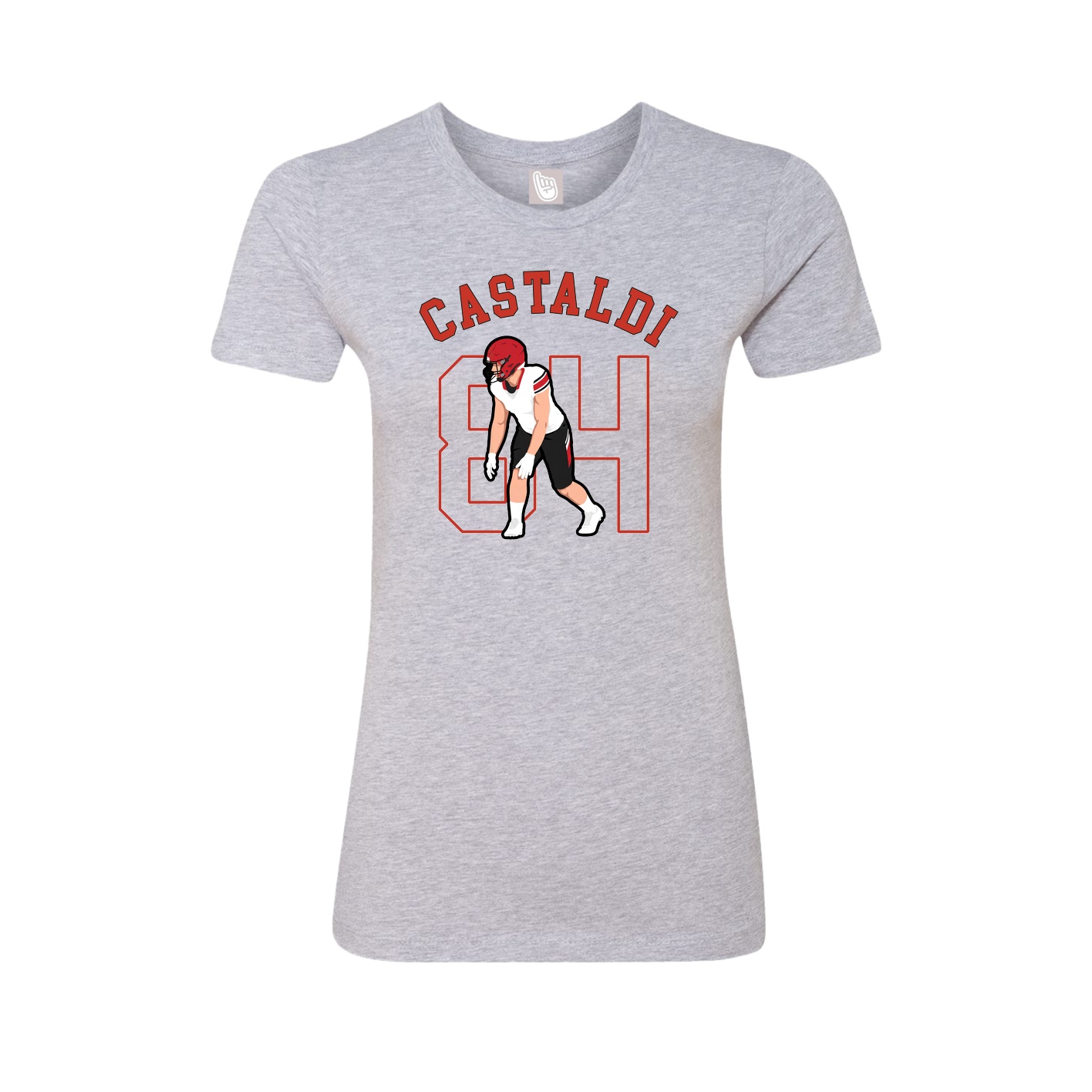 Fitted Women's Tee — Shirsey Arch in Grey