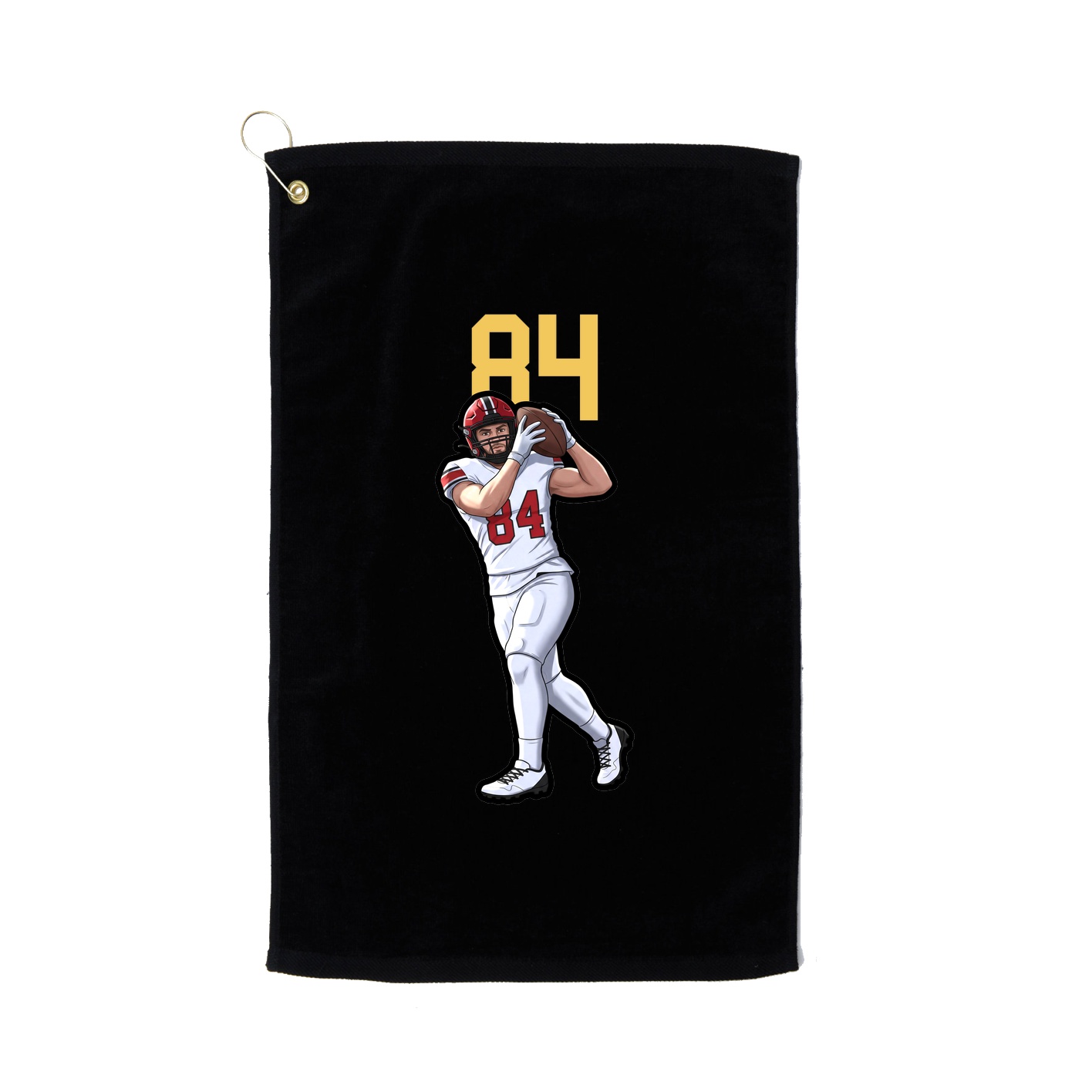 Golf Towel — Number Top in Black
