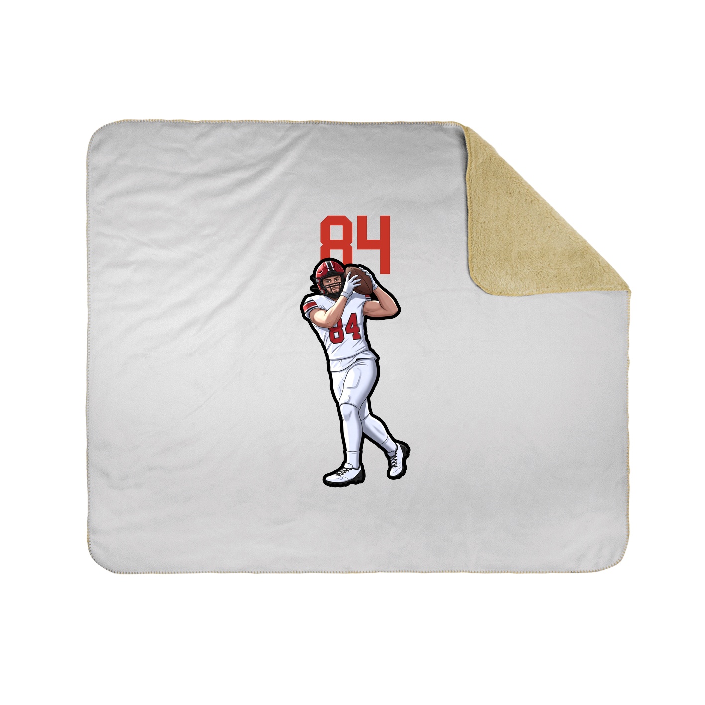 Throw Blanket — Number Top in White