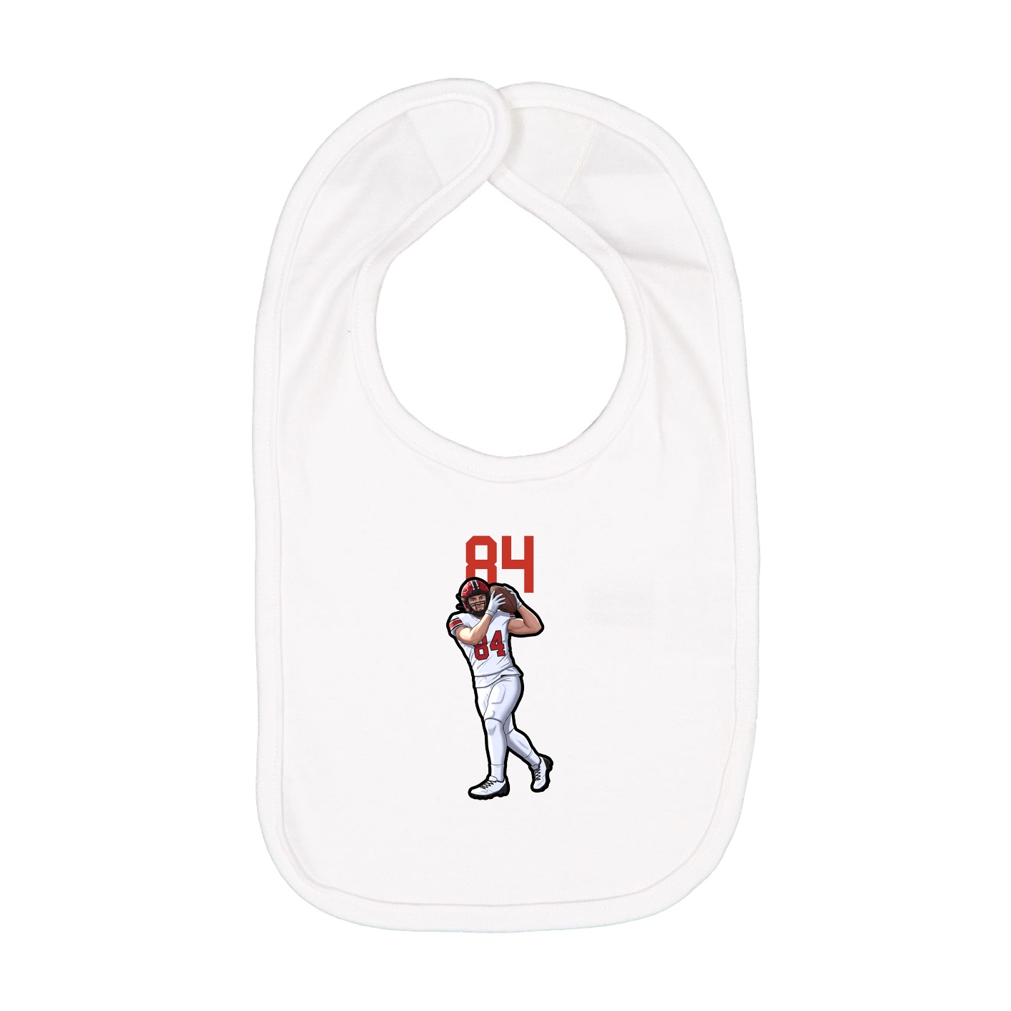 Infant Bib — Number Top in White