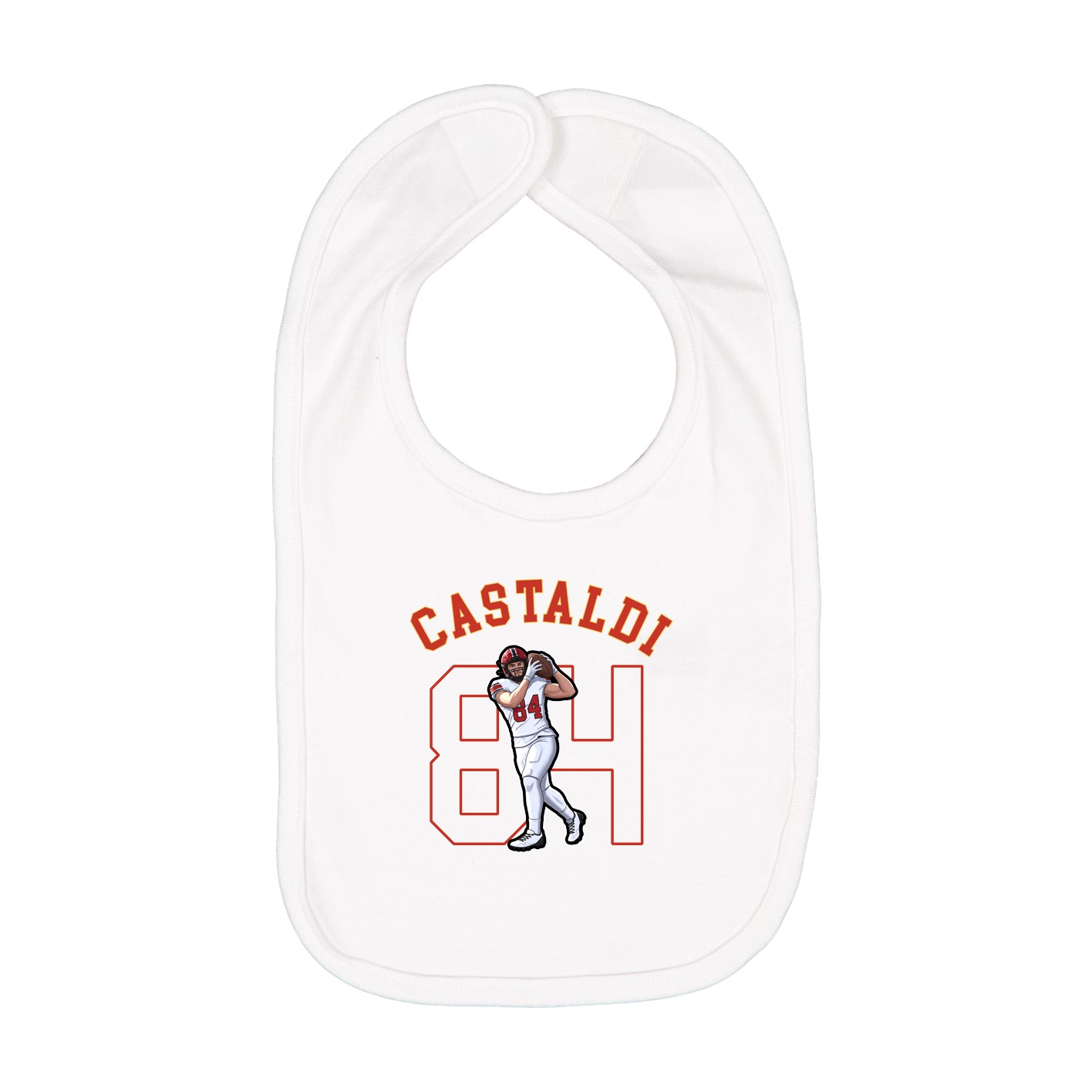 Infant Bib — Shirsey Arch in White