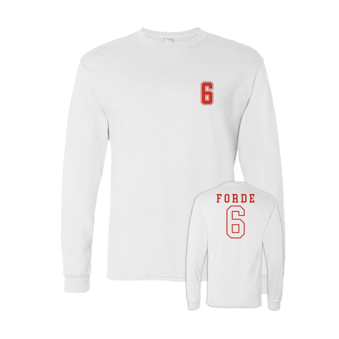 Long Sleeve Tee — Chest Back in White
