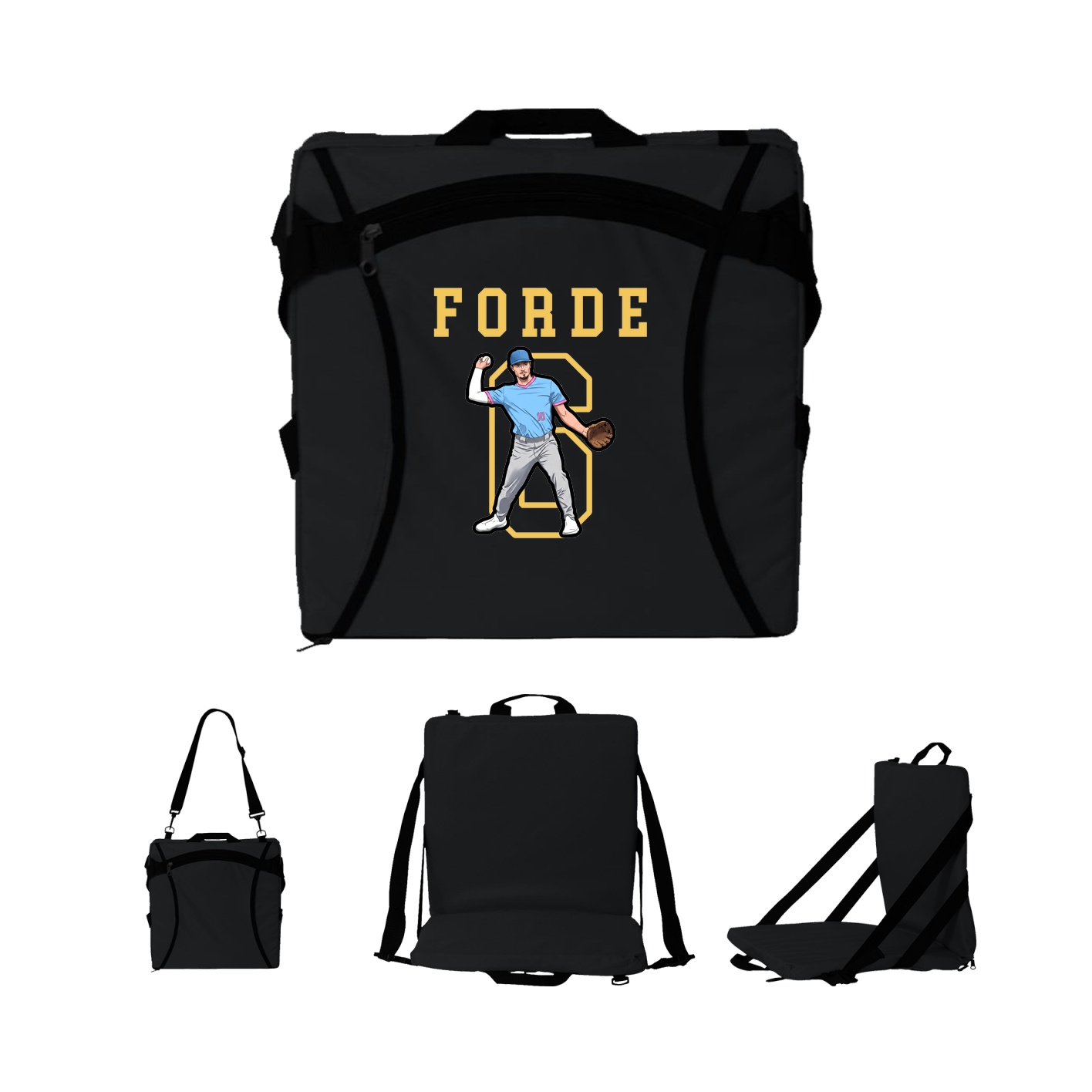 Folding Stadium Seat — Shirsey in Black