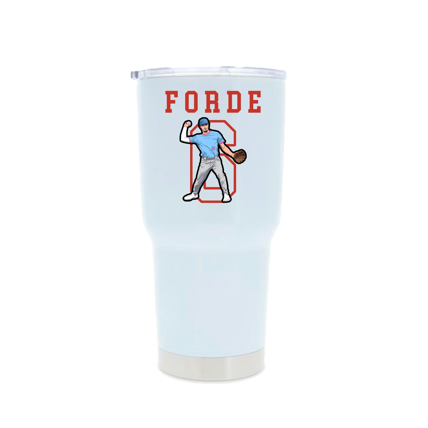 30oz Stainless Steel Tumbler — Shirsey in White