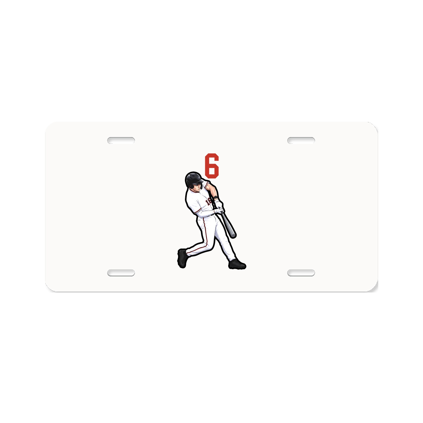 License Plate — Number Top in Classic