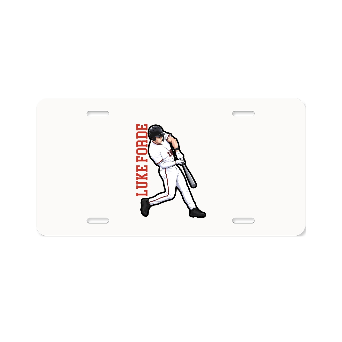 License Plate — Name Vertical in Classic