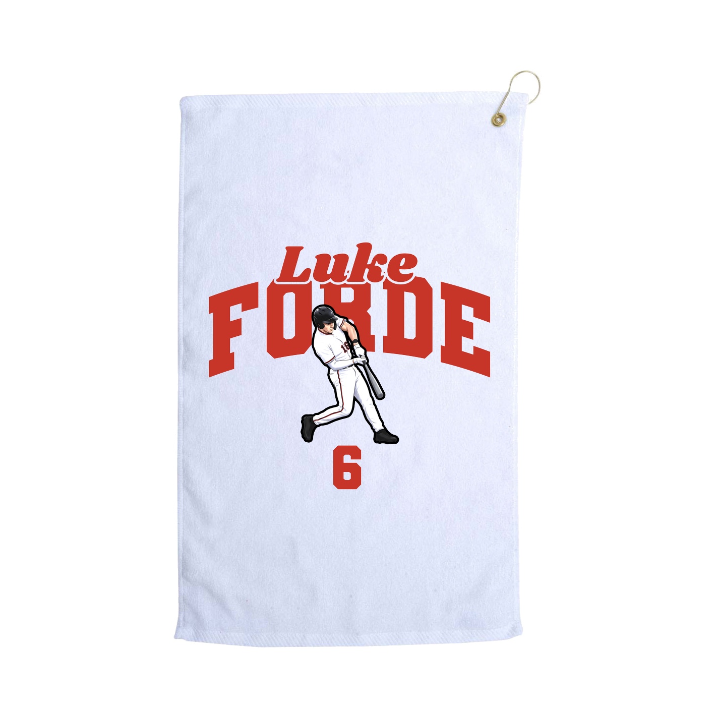 Golf Towel — Signature Arch in White