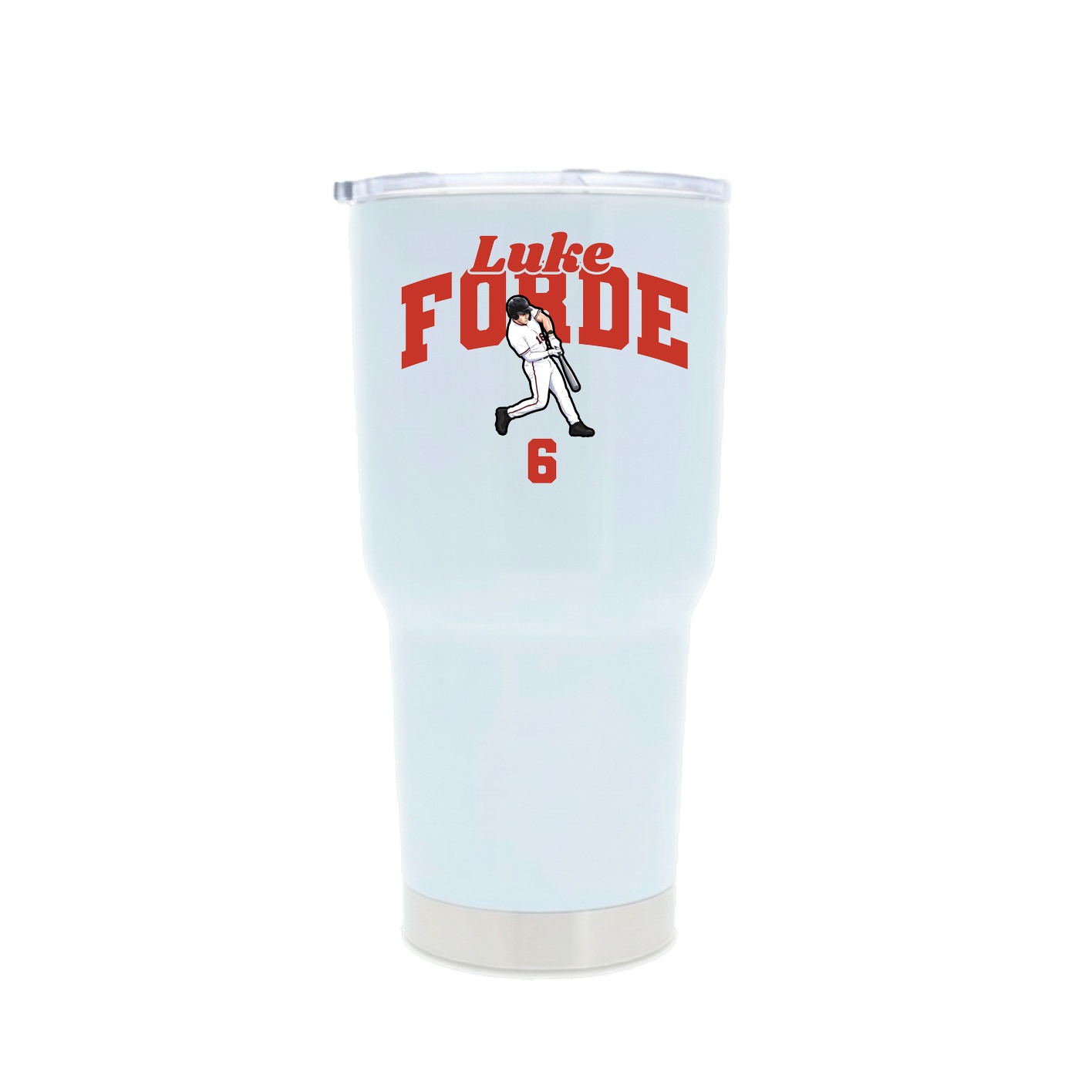 30oz Stainless Steel Tumbler — Signature Arch in White