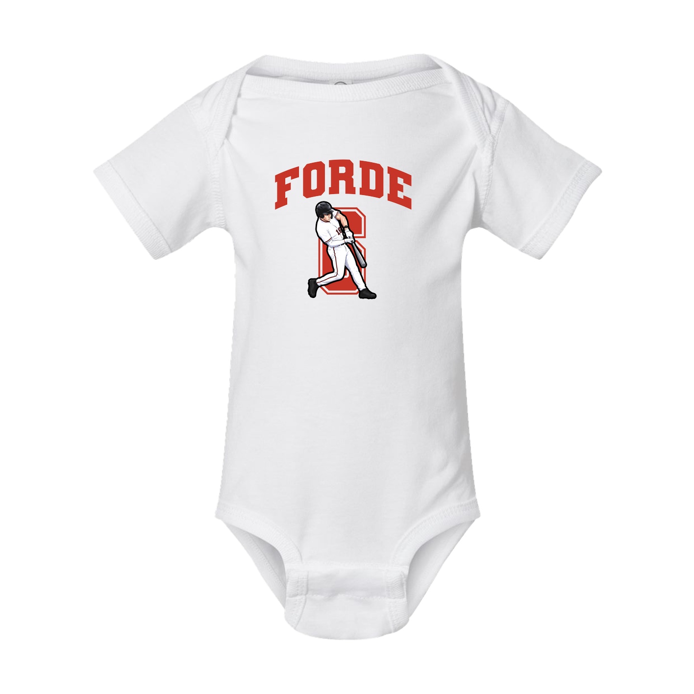 Baby Onesie — Number in White
