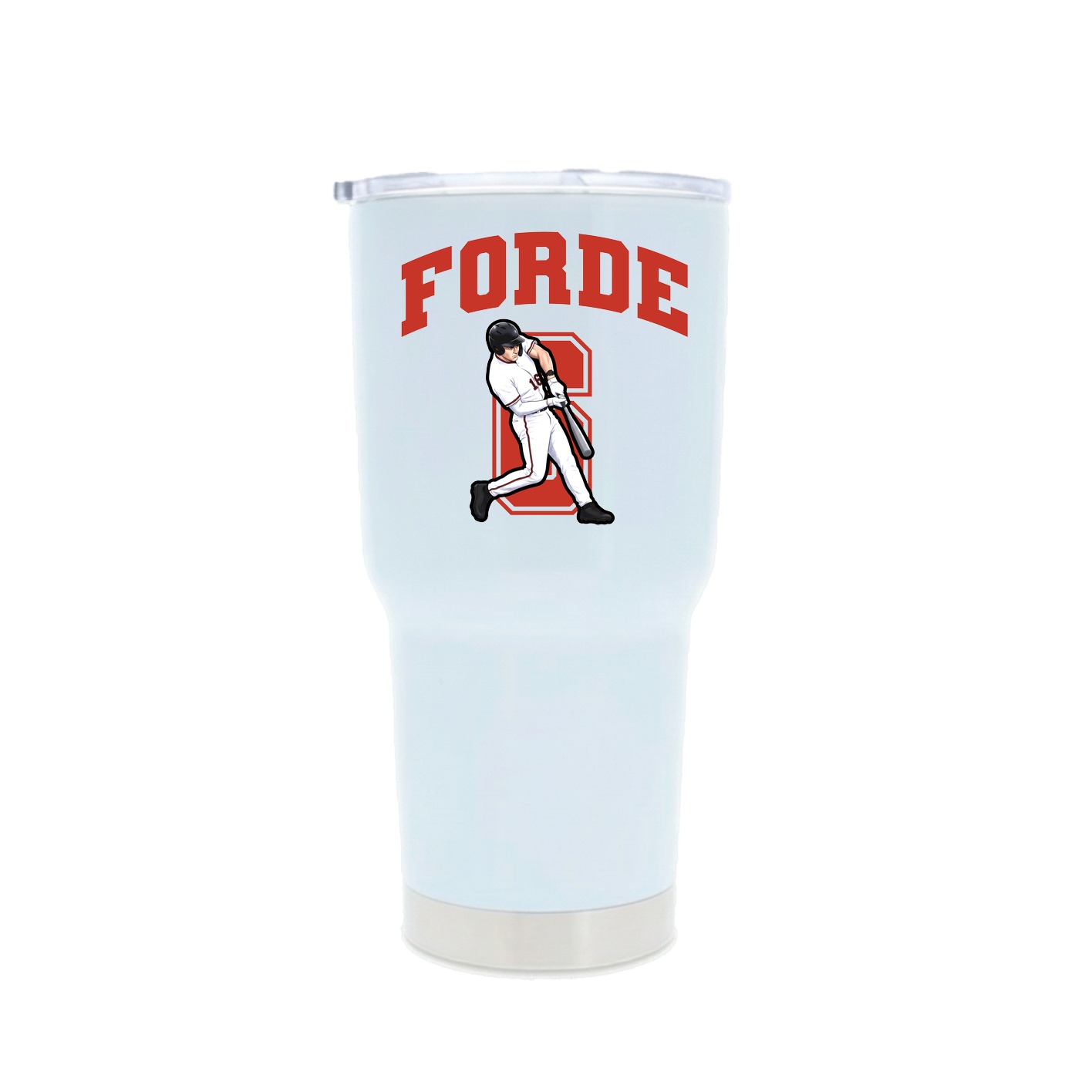 30oz Stainless Steel Tumbler — Number in White