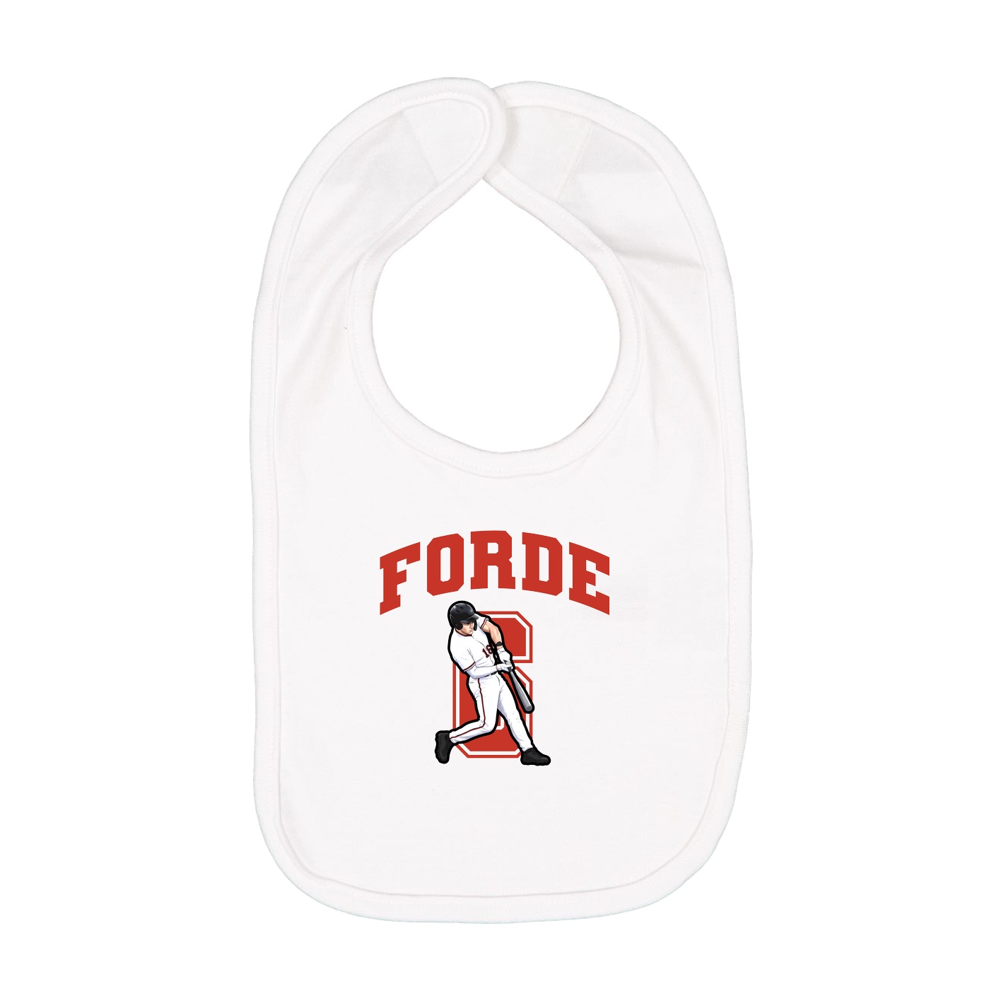 Infant Bib — Number in White