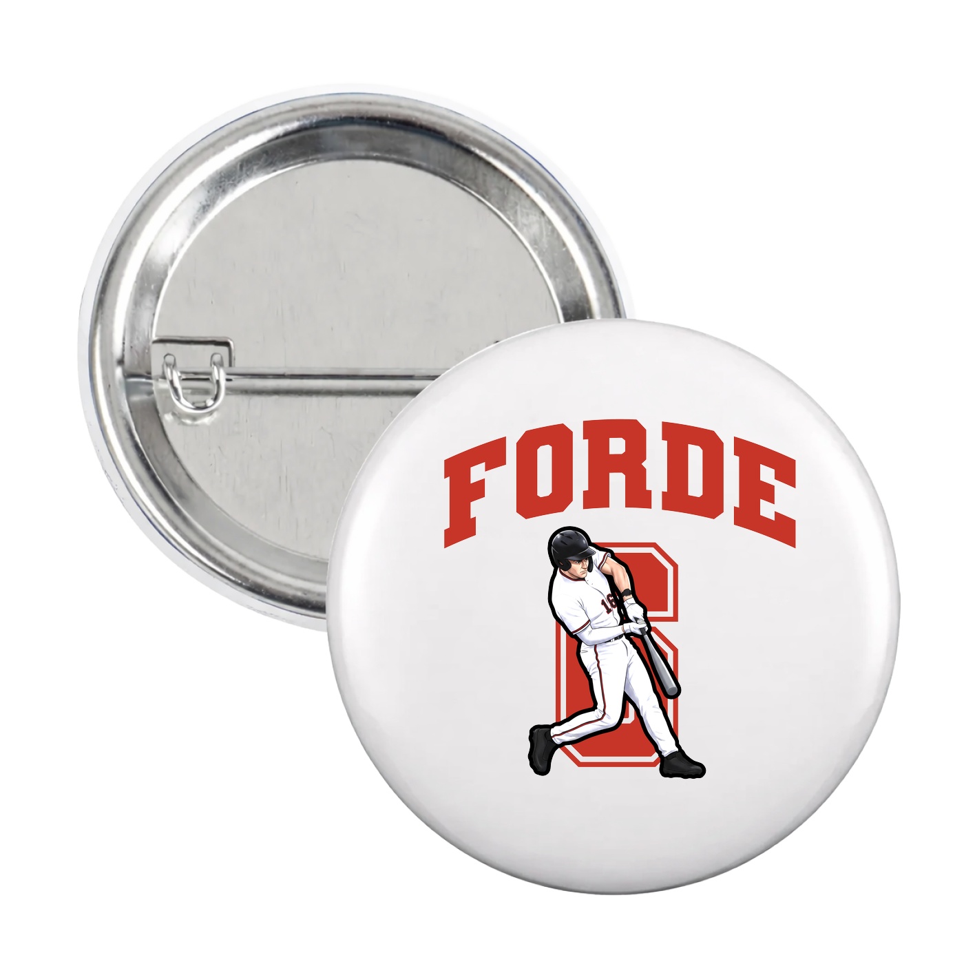 Game Day Button — Number in White
