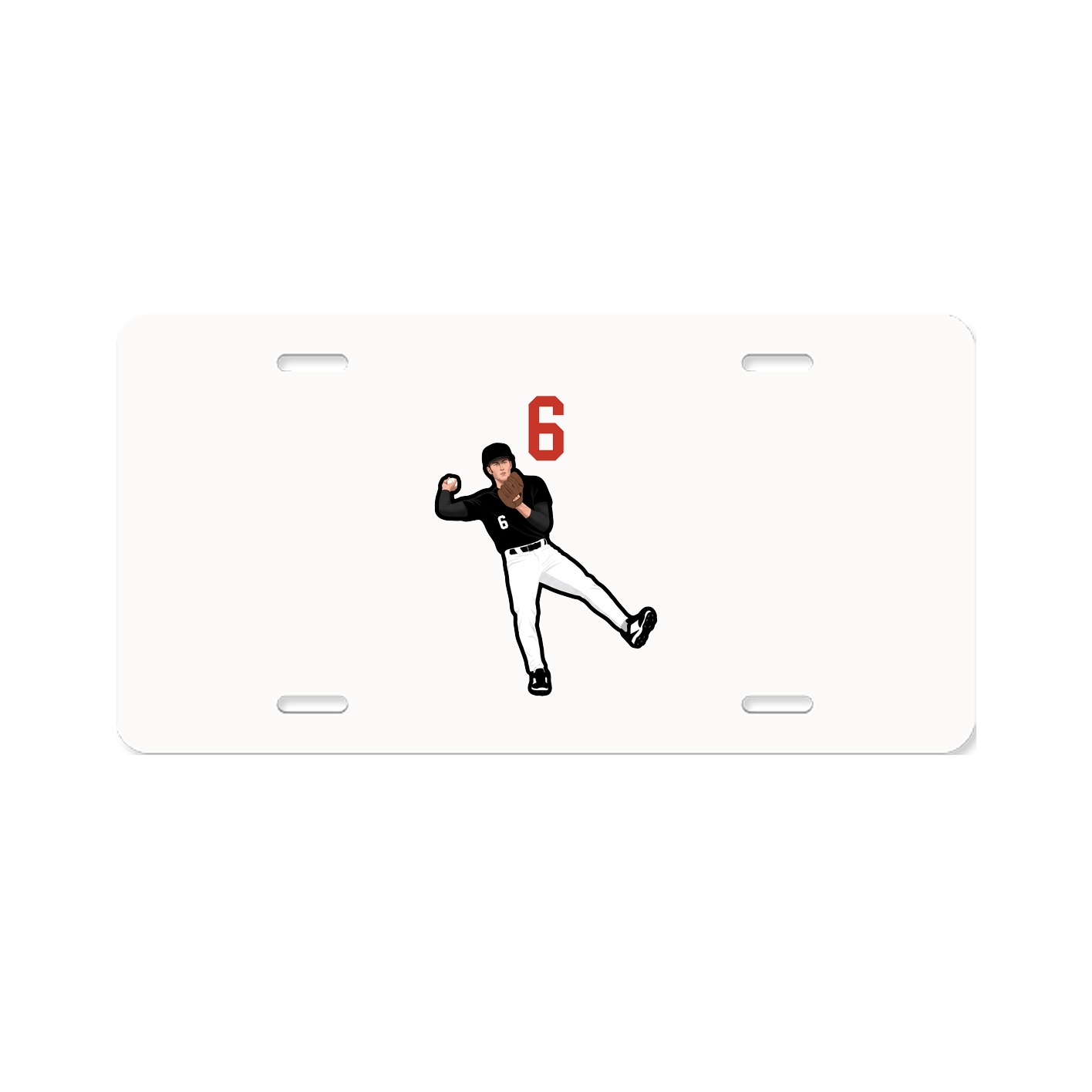 License Plate — Number Top in Classic