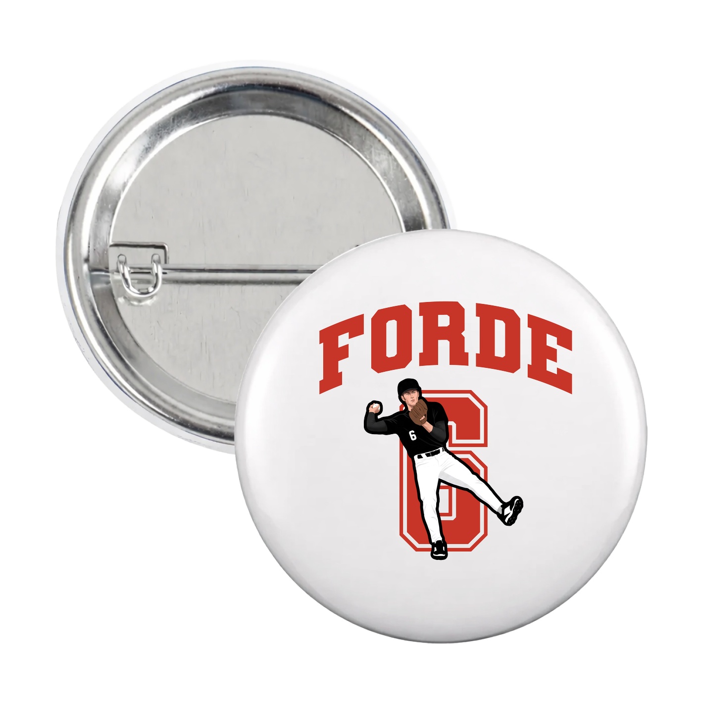Game Day Button — Number in White