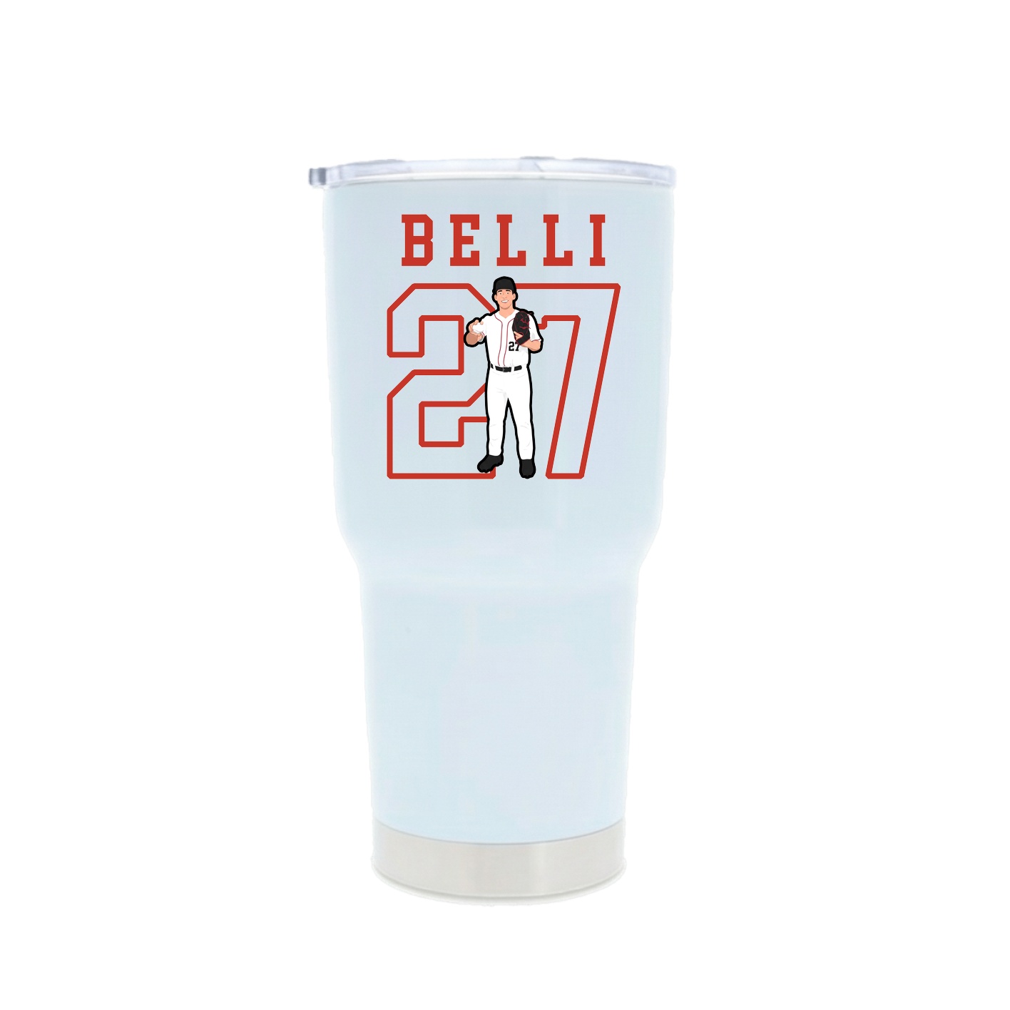 30oz Stainless Steel Tumbler — Shirsey in White