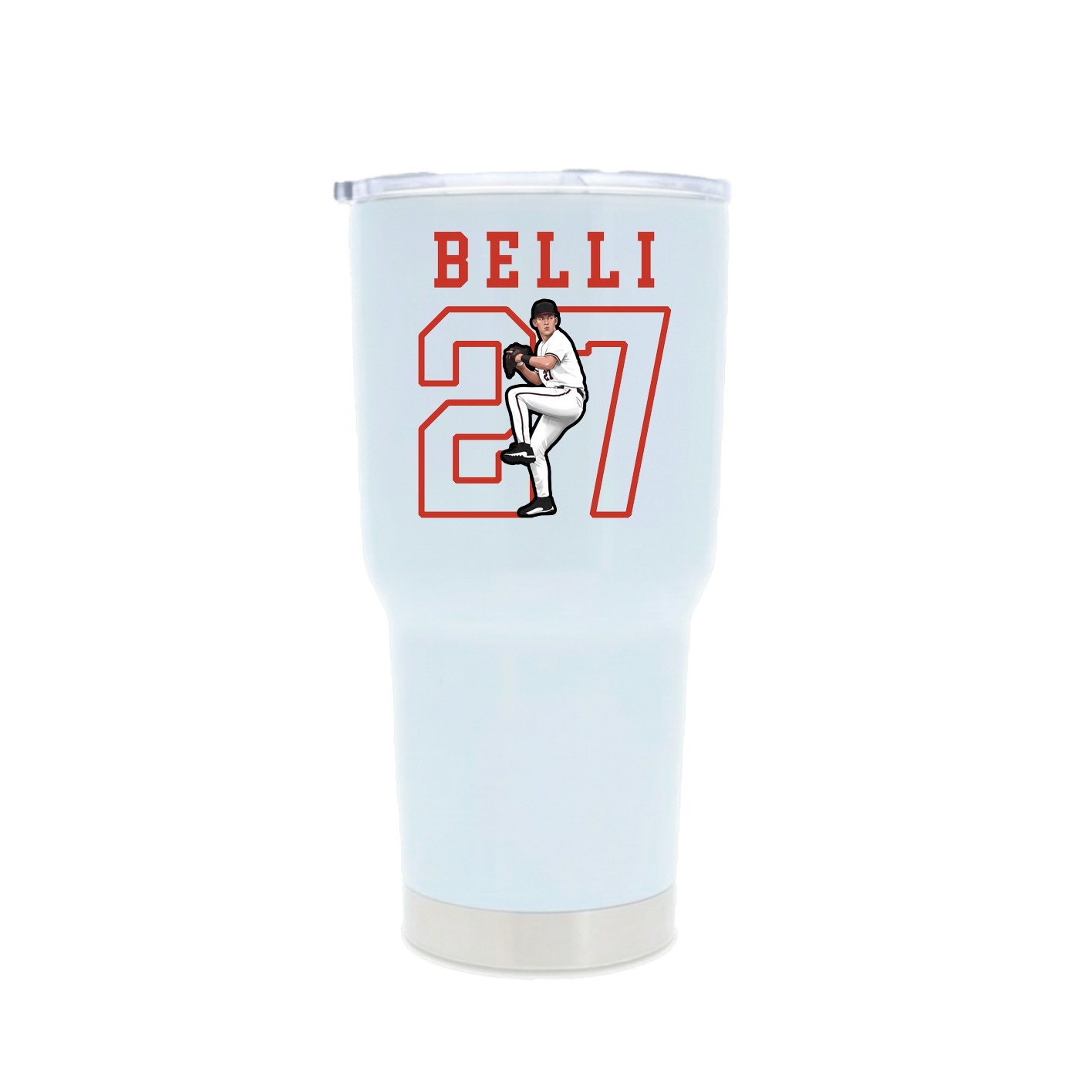 30oz Stainless Steel Tumbler — Shirsey in White