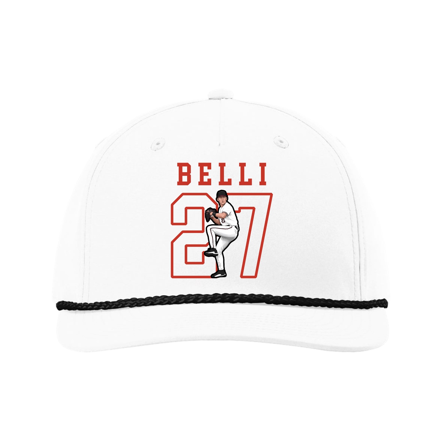 Five-Panel Classic Rope Cap — Shirsey in White