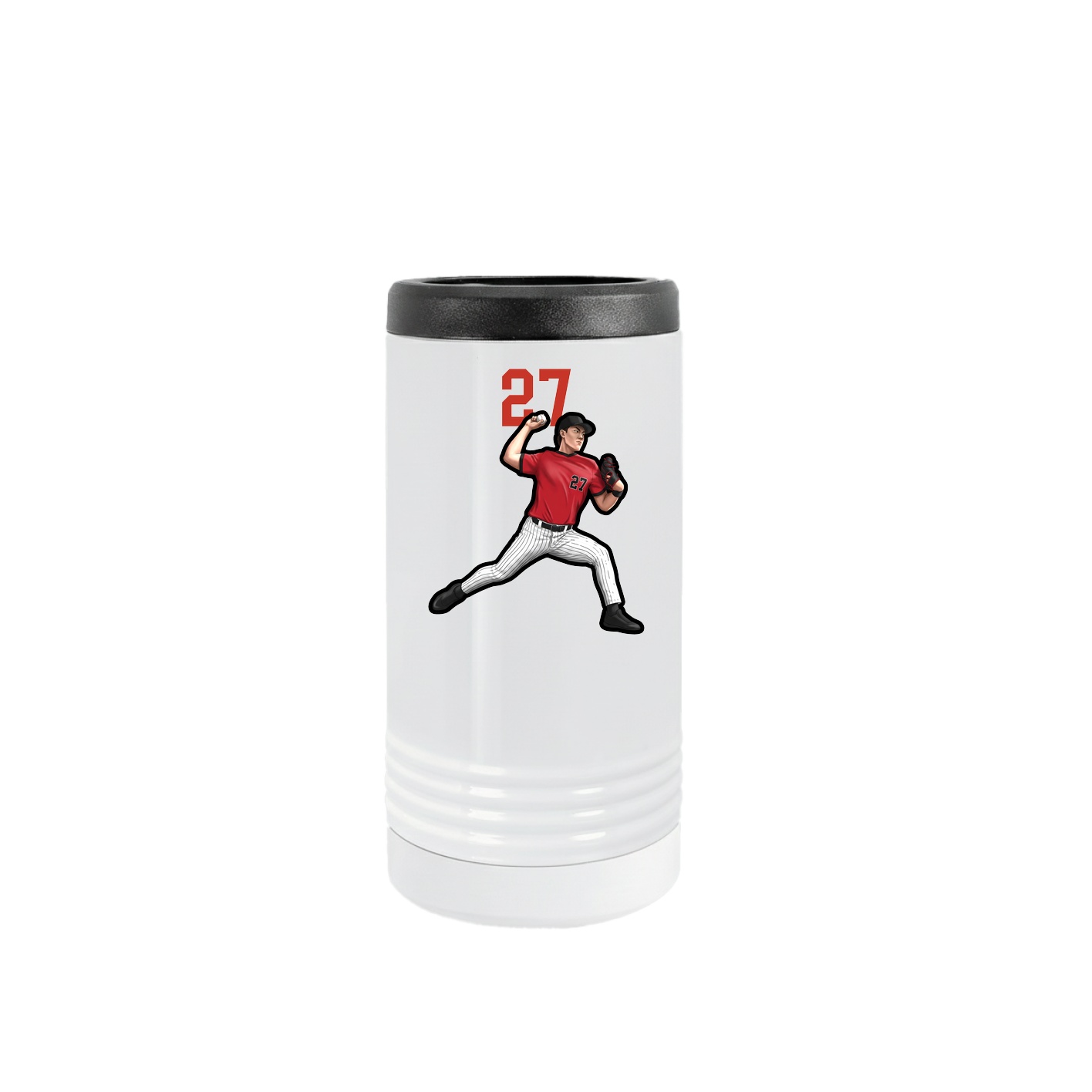 Slim Beverage Holder — Number Top in White