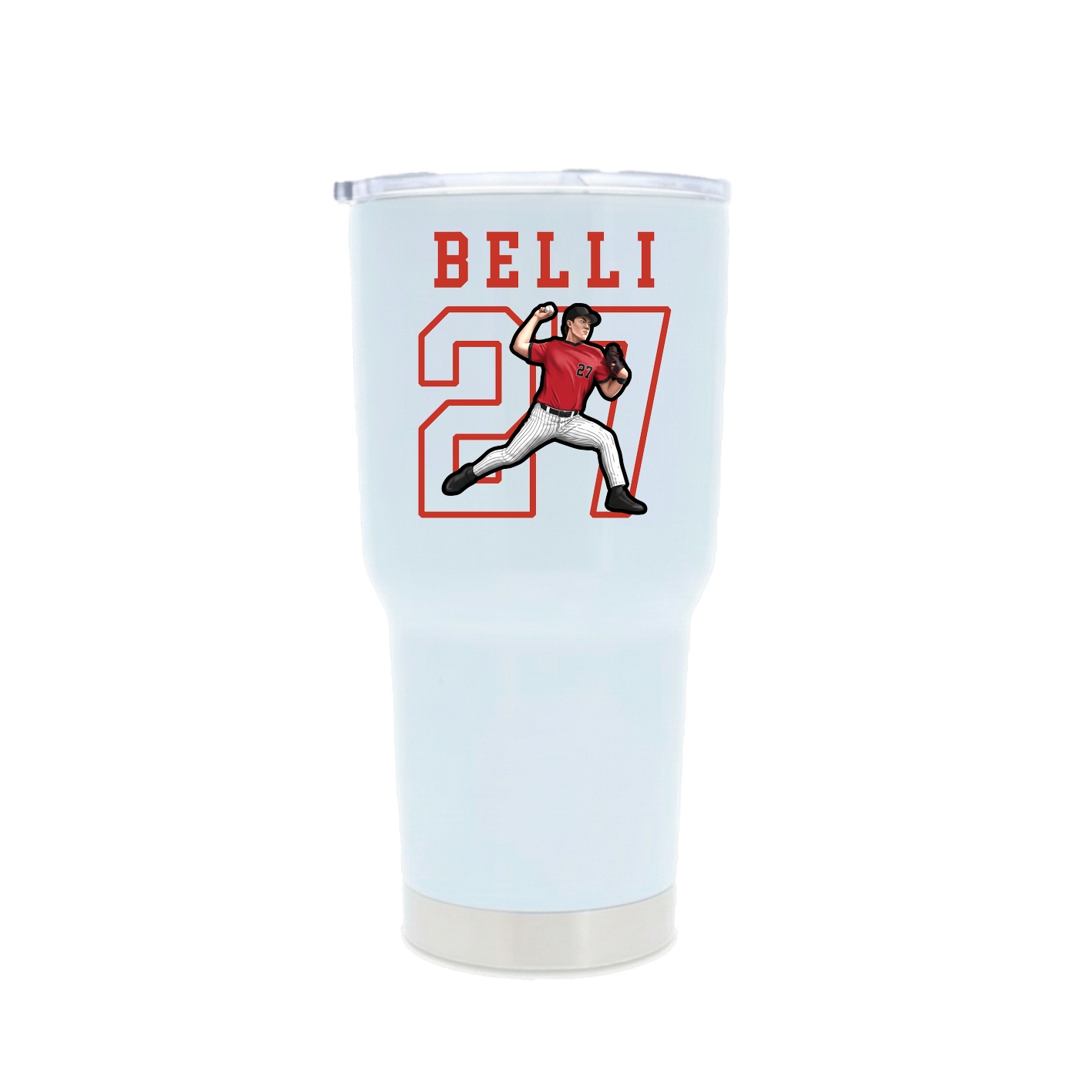 30oz Stainless Steel Tumbler — Shirsey in White