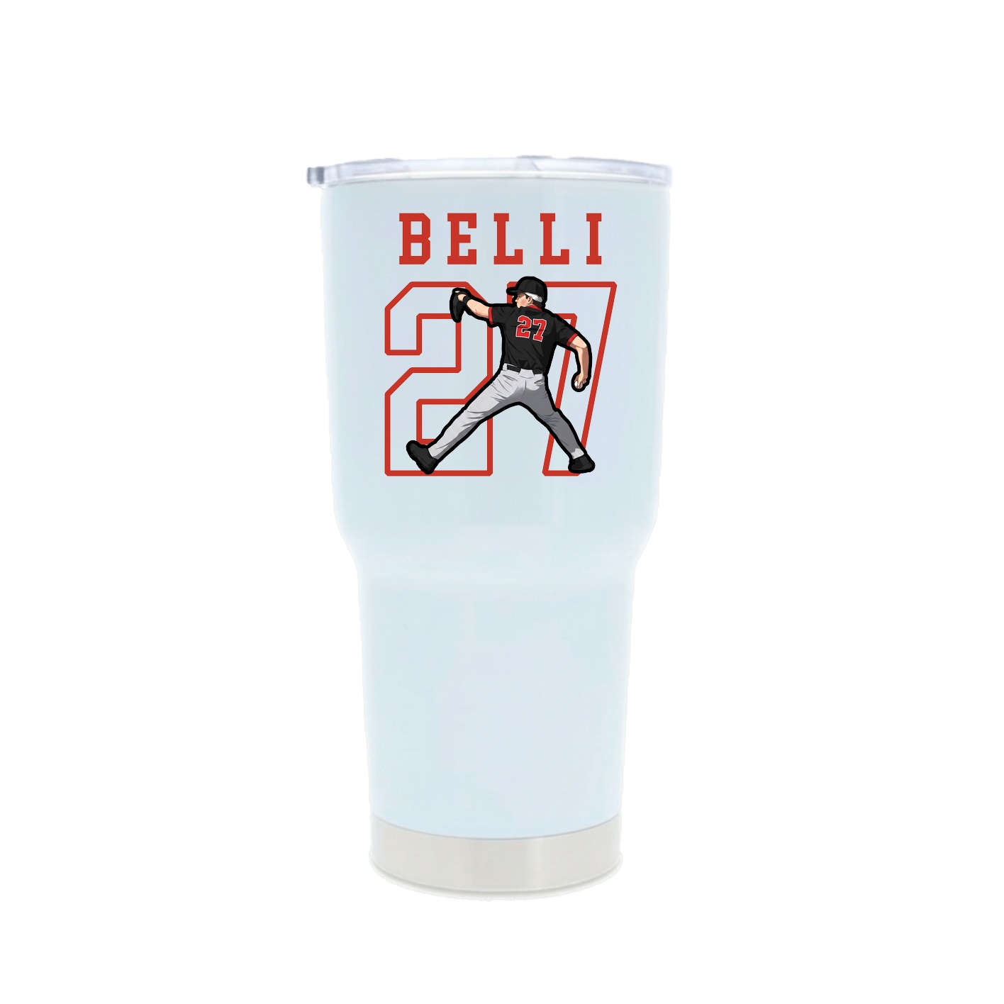30oz Stainless Steel Tumbler — Shirsey in White