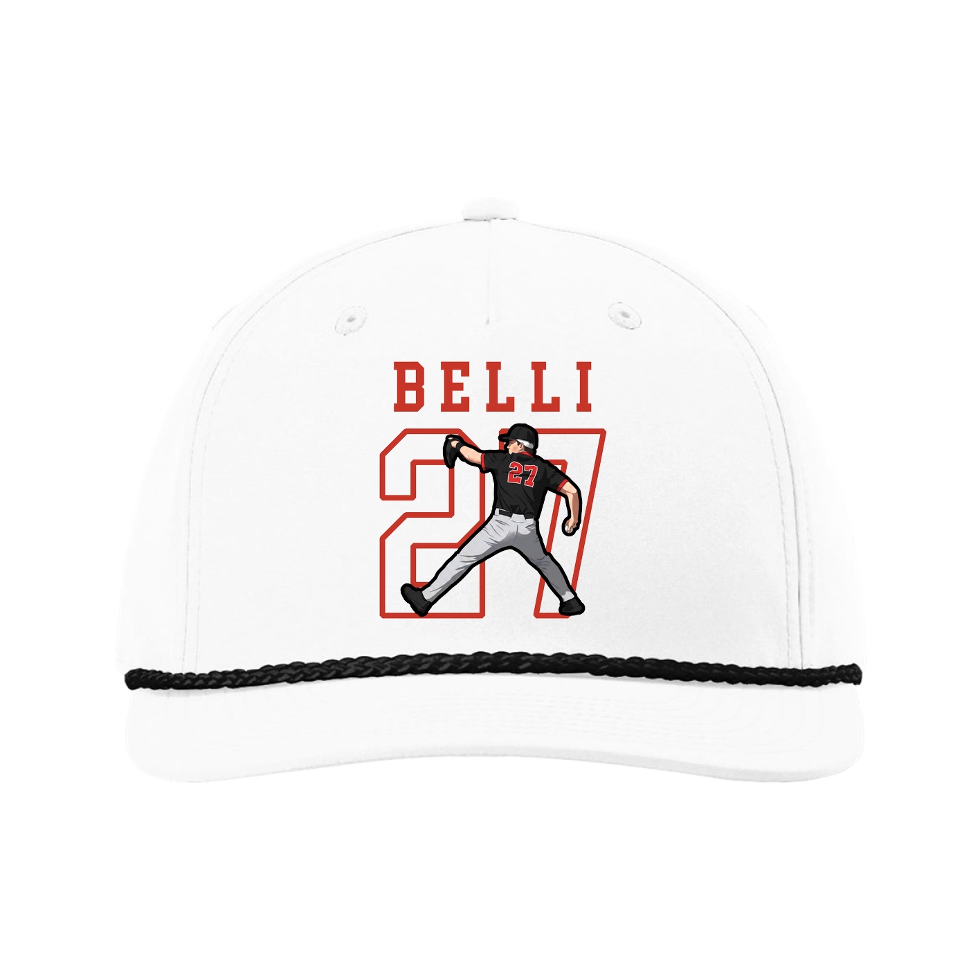 Five-Panel Classic Rope Cap — Shirsey in White