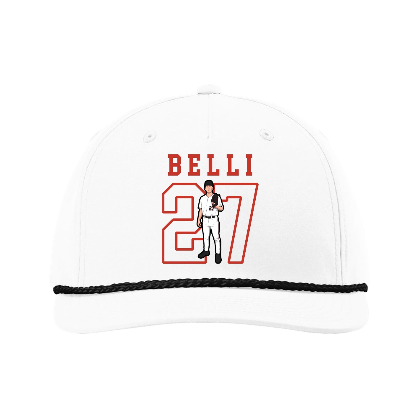 Five-Panel Classic Rope Cap — Shirsey in White