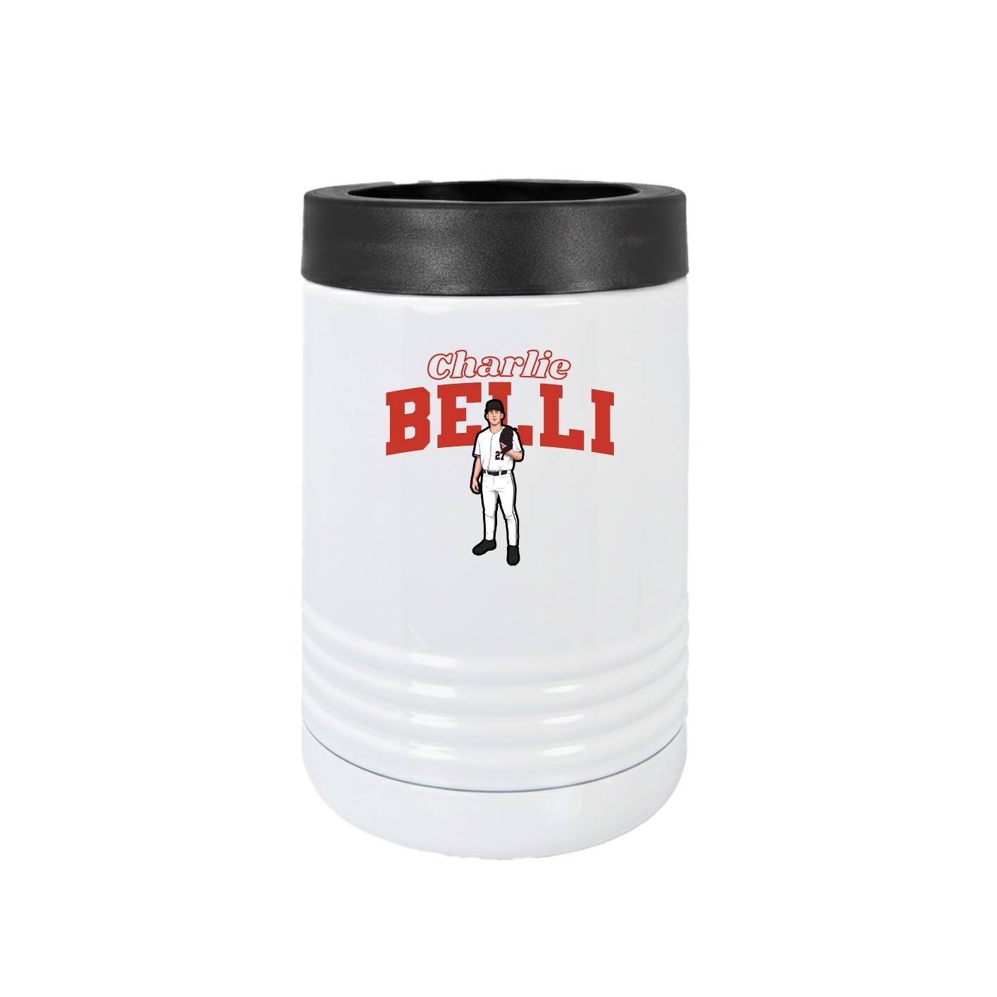 Beverage Holder — Name Arch in White