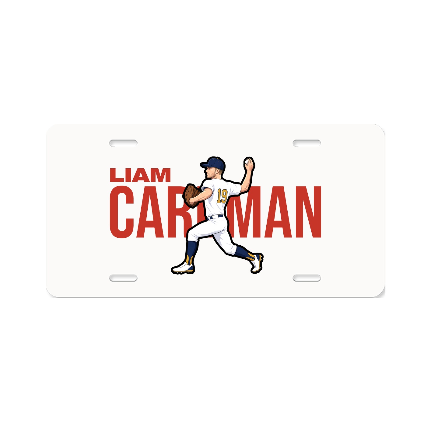 License Plate — Player Name in Classic