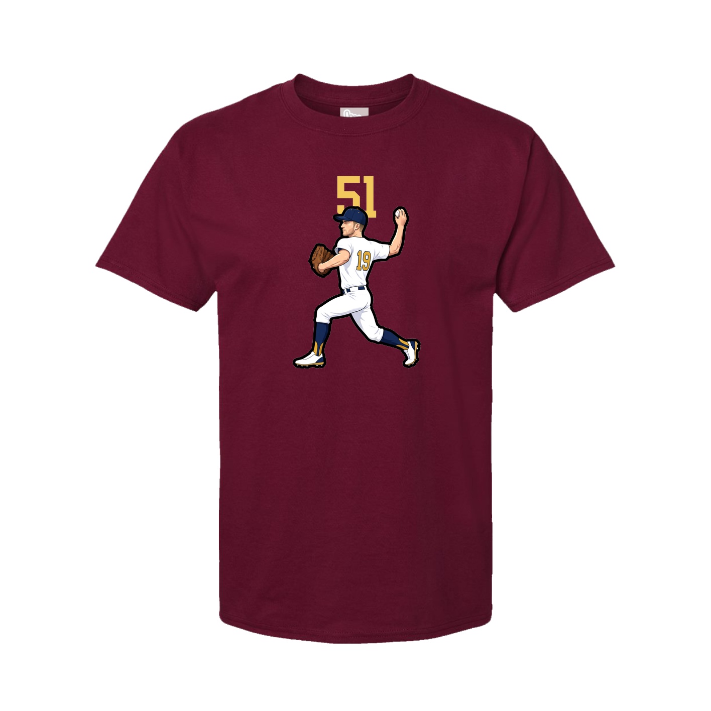 Youth Tee — Number Top in Cardinal