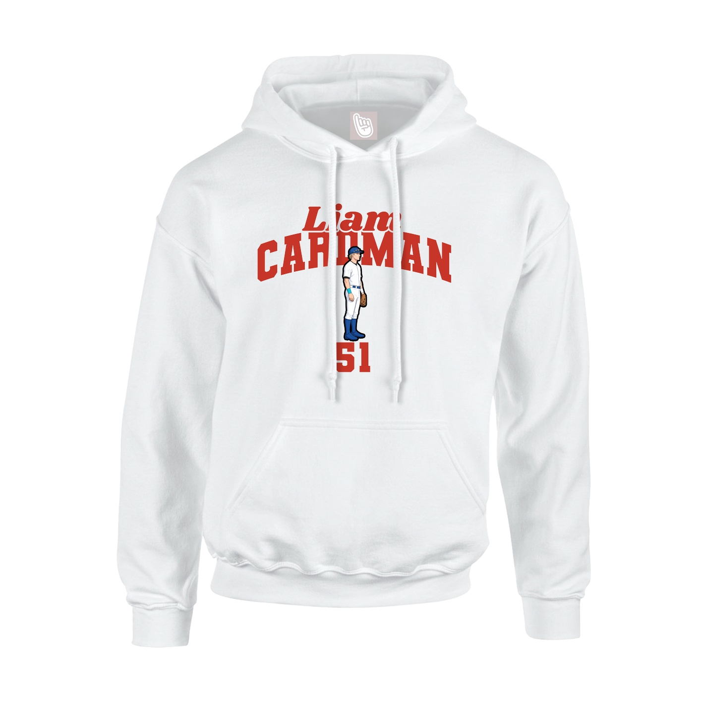 Youth Hoodie — Signature Arch in White