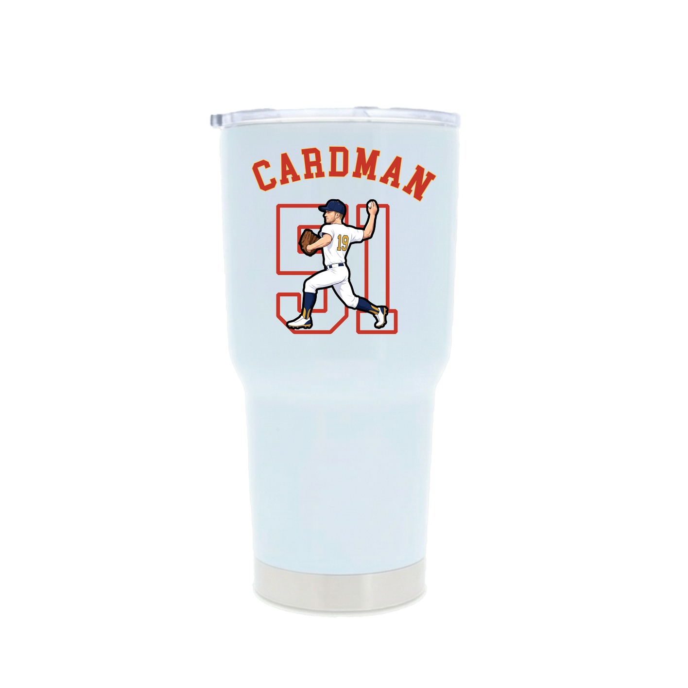 30oz Stainless Steel Tumbler — Shirsey Arch in White