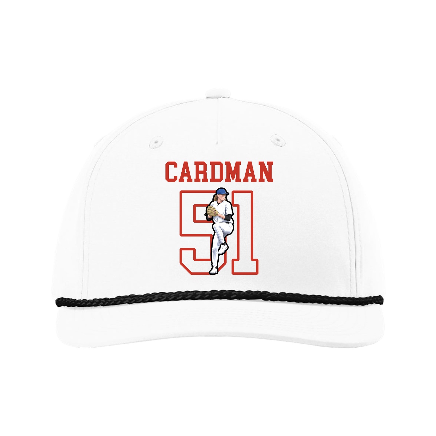 Five-Panel Classic Rope Cap — Shirsey in White