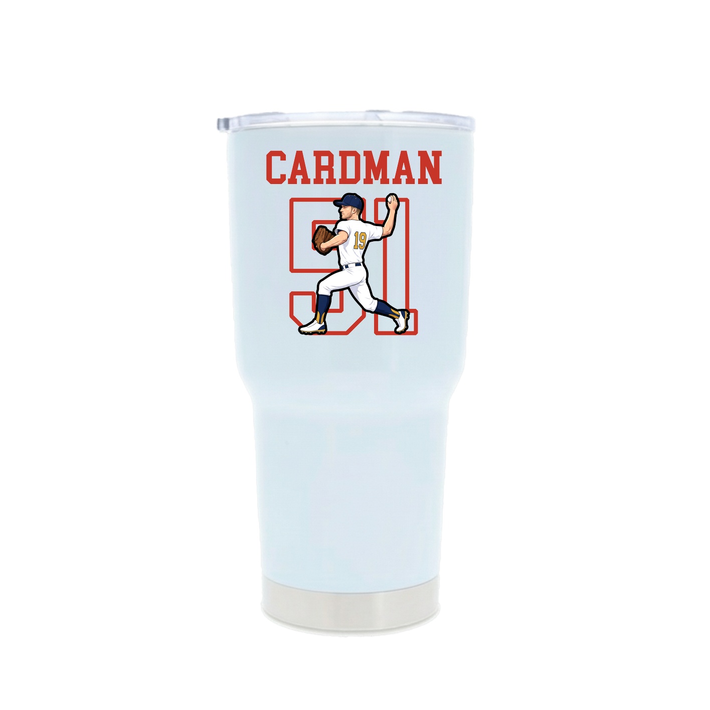 30oz Stainless Steel Tumbler — Shirsey in White