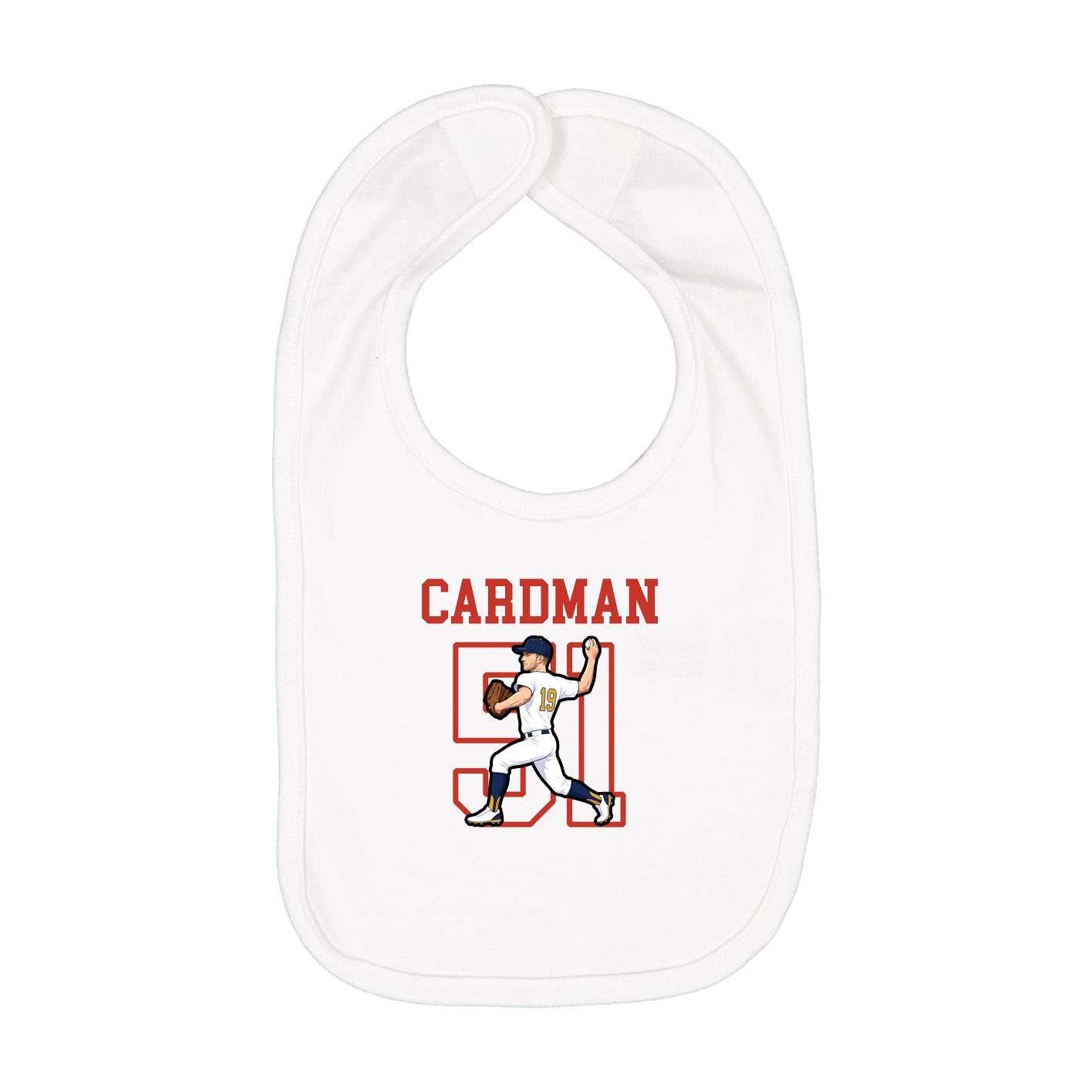 Infant Bib — Shirsey in White