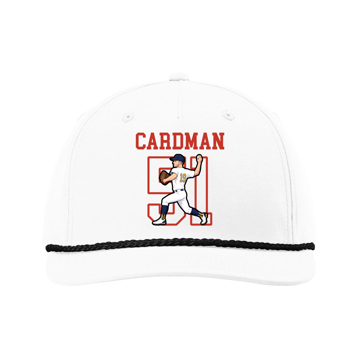 Five-Panel Classic Rope Cap — Shirsey in White