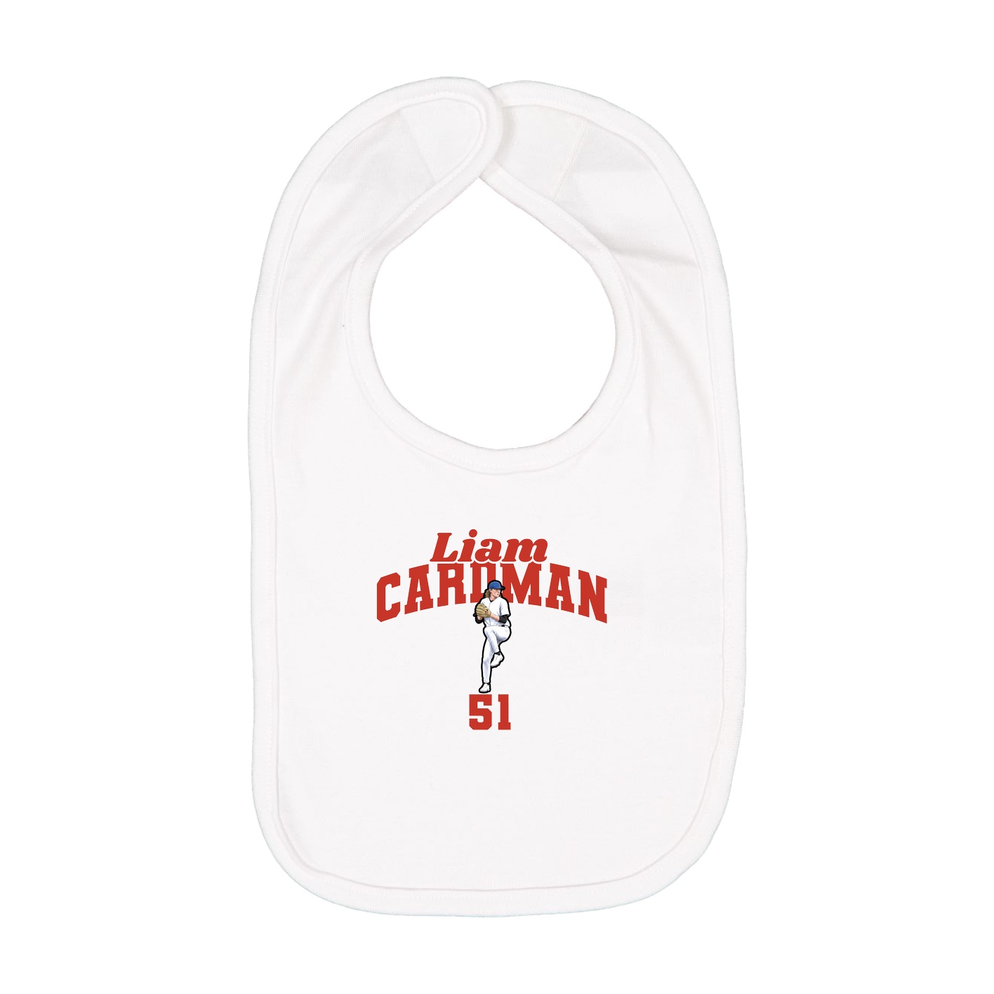 Infant Bib — Signature Arch in White