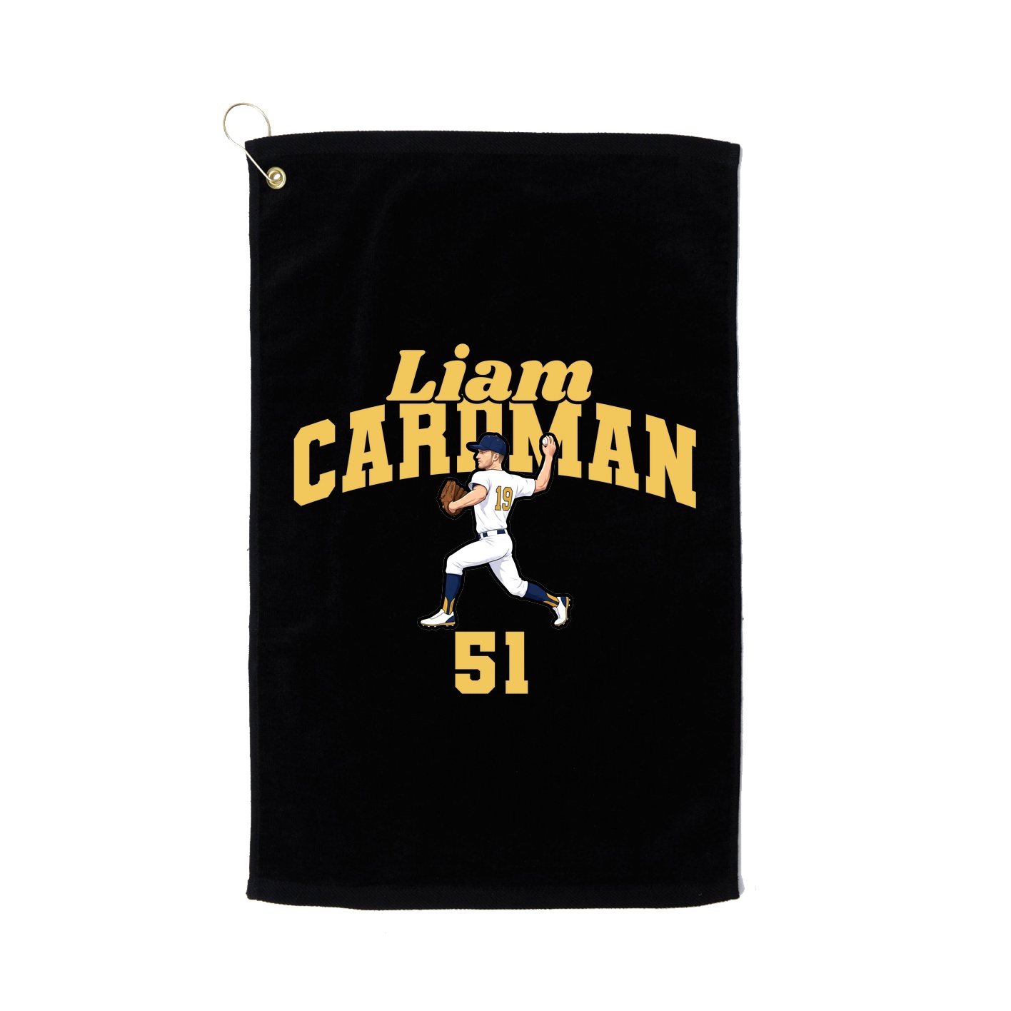 Golf Towel — Signature Arch in Black