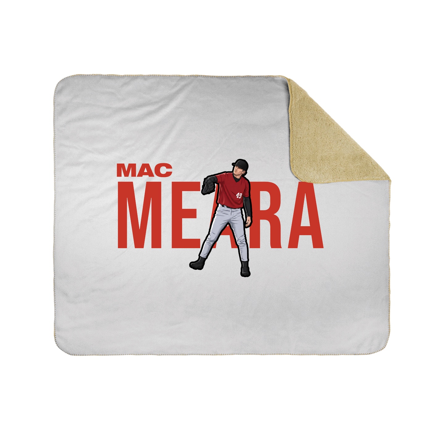 Throw Blanket — Player Name in White