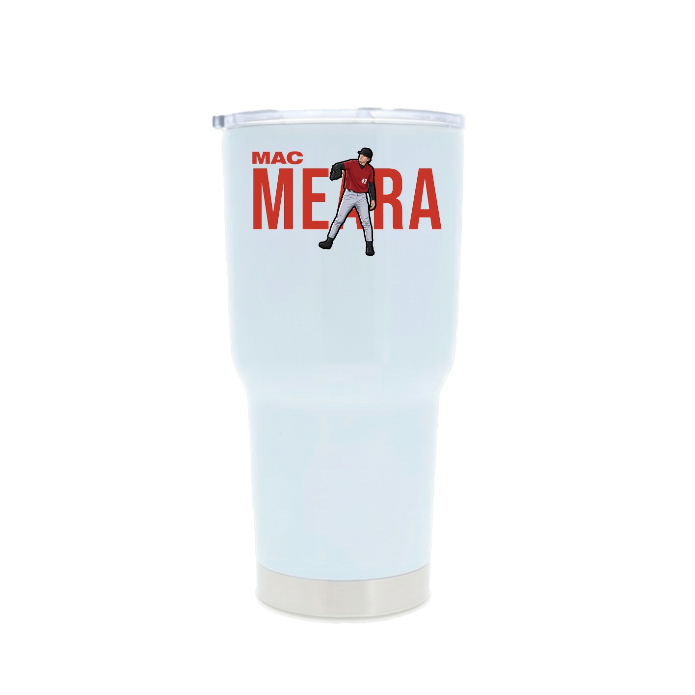 30oz Stainless Steel Tumbler — Player Name in White