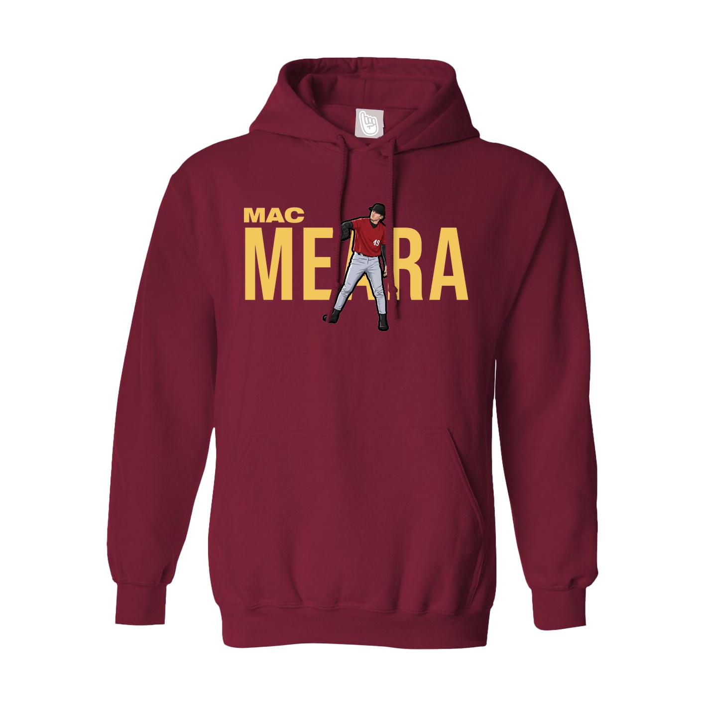 Hoodie — Player Name in Cardinal