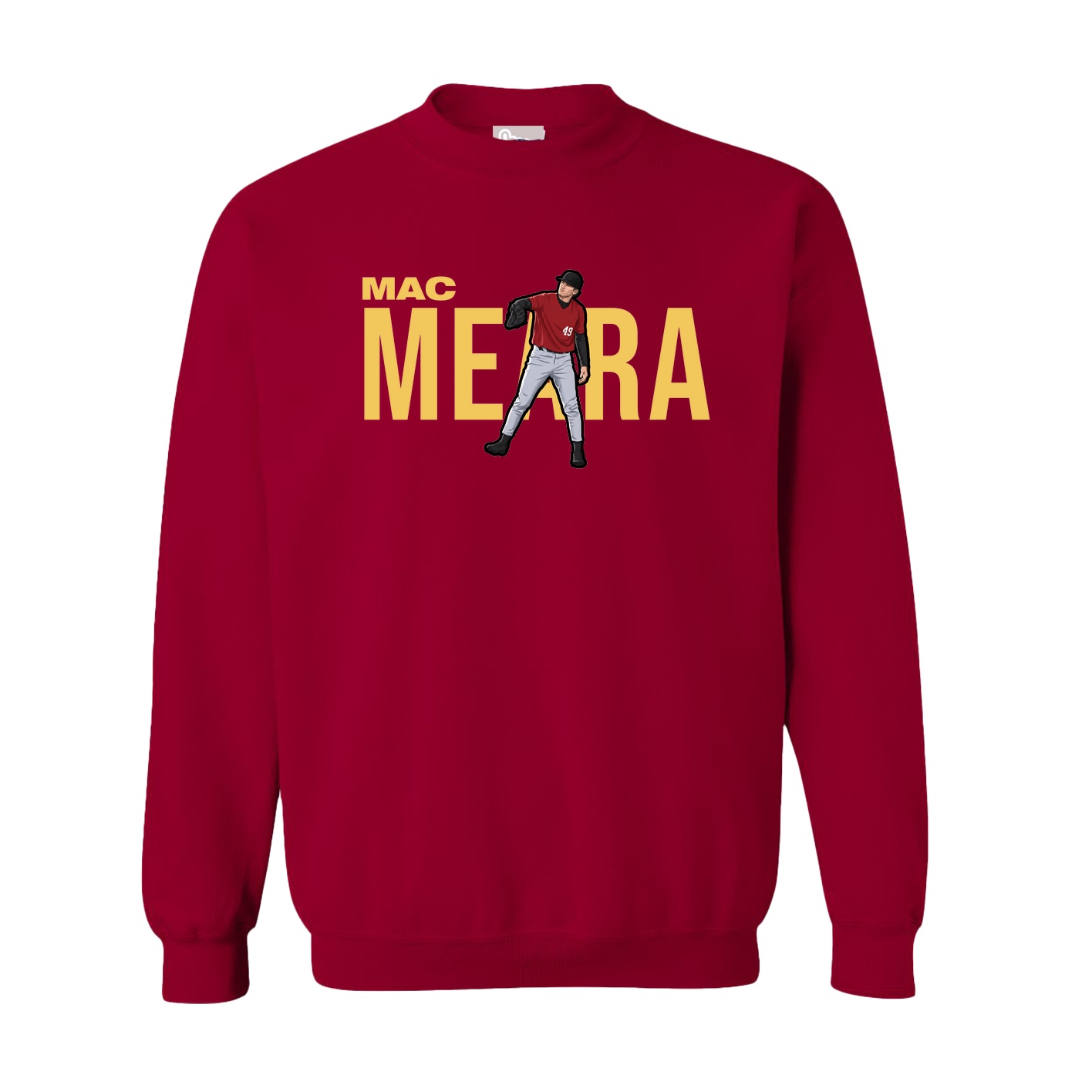 Fleece Crew — Player Name in Cardinal