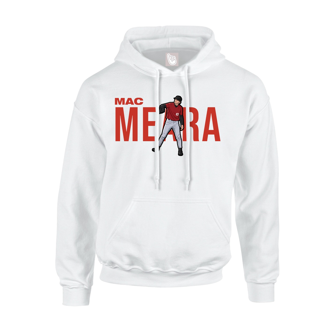 Youth Hoodie — Player Name in White