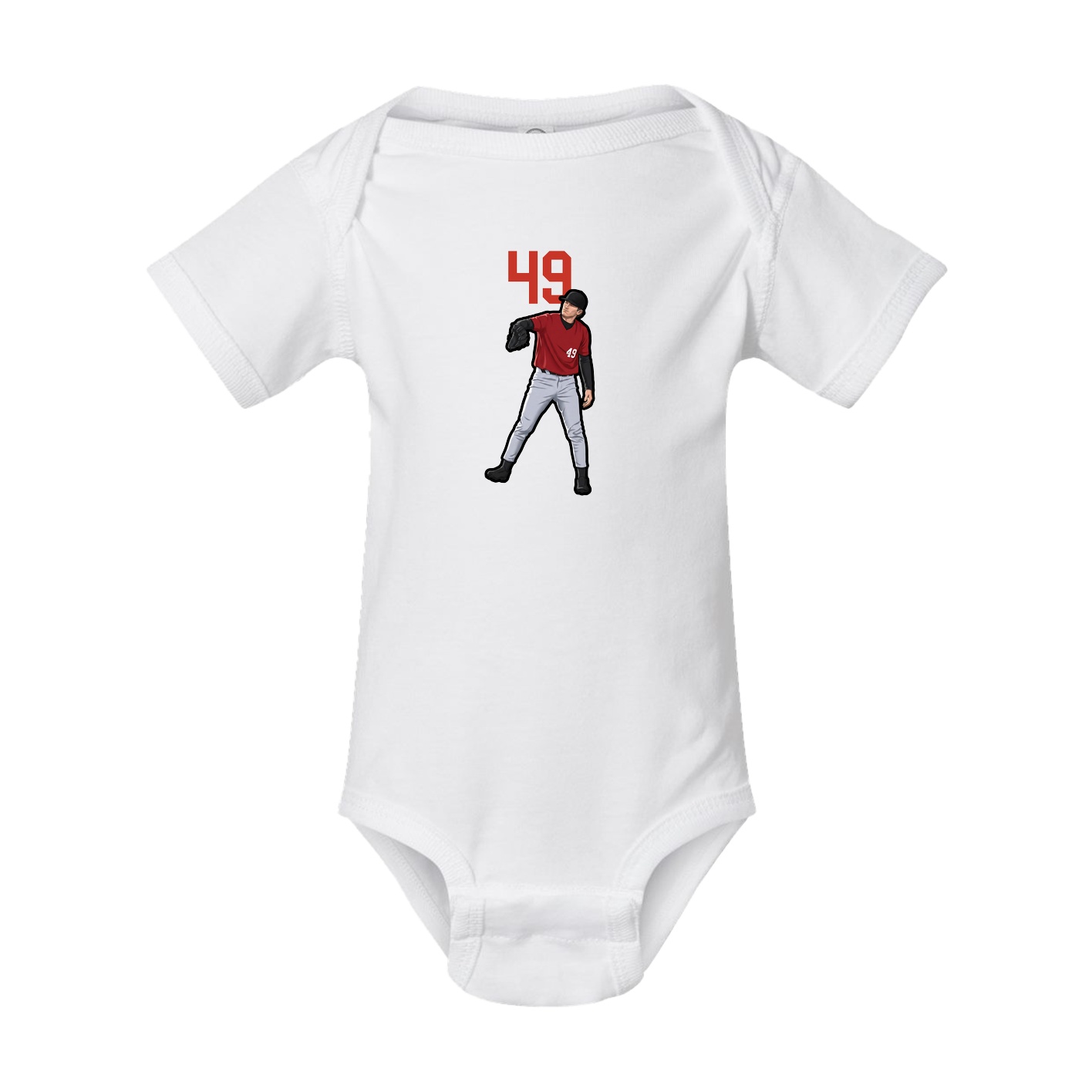 Baby Onesie — Number Top in White