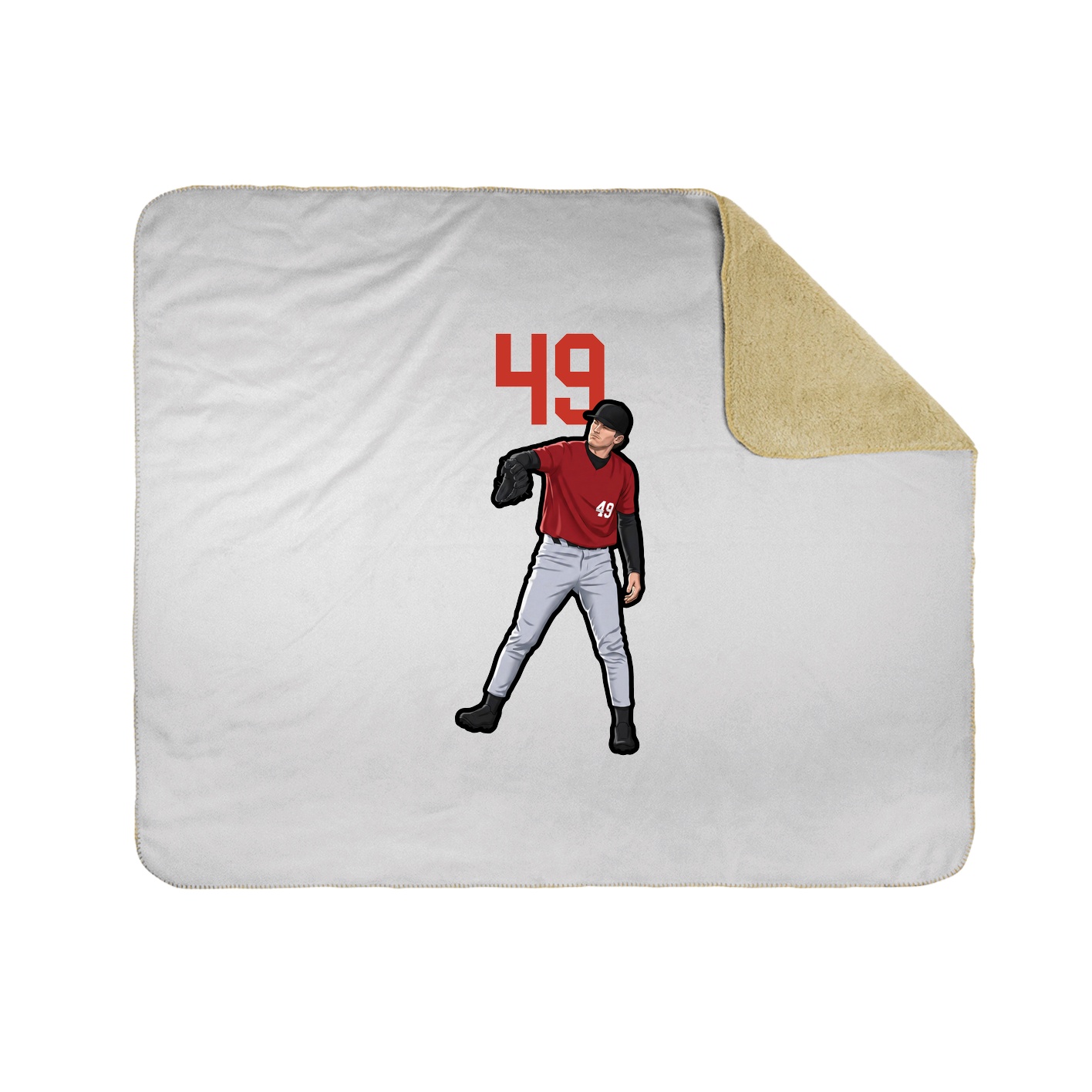 Throw Blanket — Number Top in White
