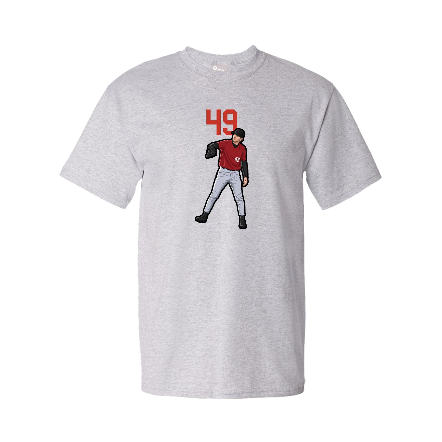 Youth Tee — Number Top in Grey