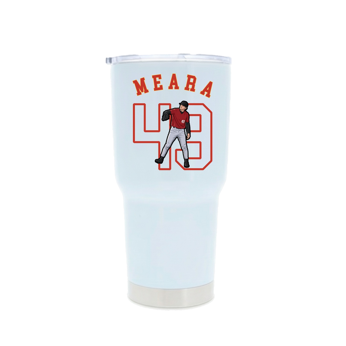 30oz Stainless Steel Tumbler — Shirsey Arch in White